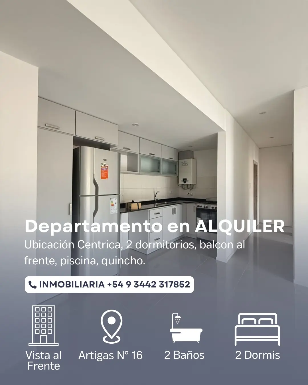 Departamento de 2 dormitorios en alquiler en Concepción del Uruguay — foto 2