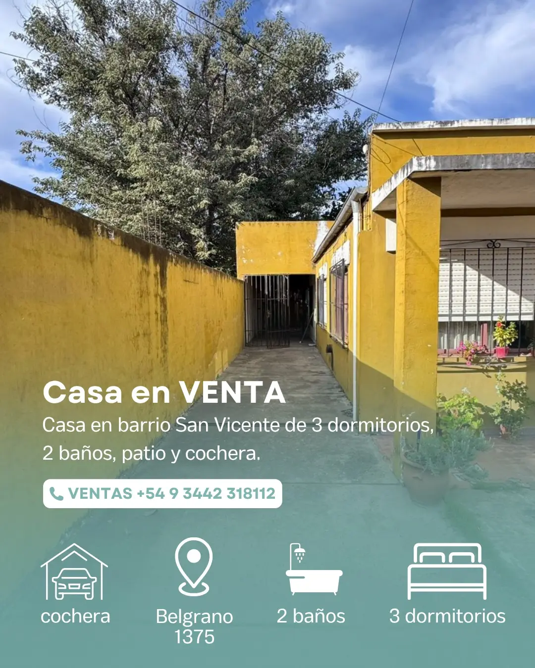 Casa de 3 dormitorios en venta en Concepción del Uruguay — foto 2