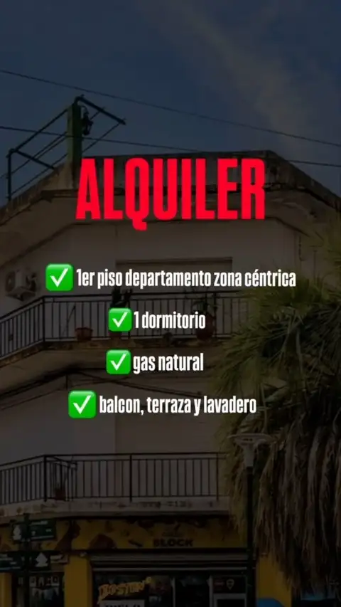 Departamento de 1 dormitorio en alquiler en Rocamora