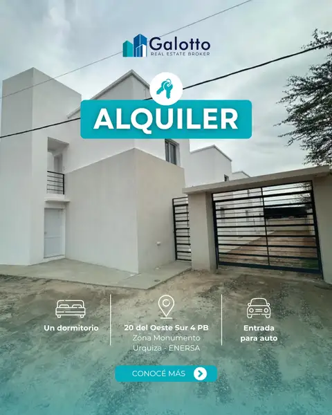 Departamento de 1 dormitorio en alquiler en Concepción del Uruguay