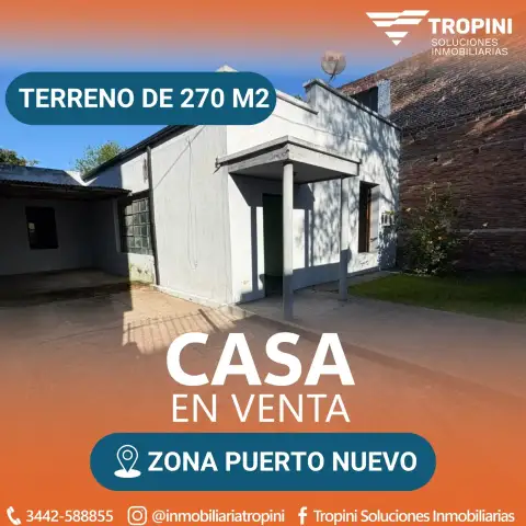 Casa de 2 dormitorios en venta en Concepción del Uruguay