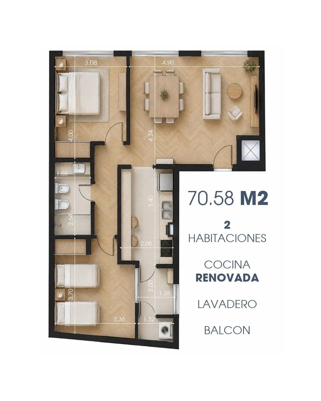 Departamento de 2 dormitorios en venta en Centro, Concepción del Uruguay — foto 2