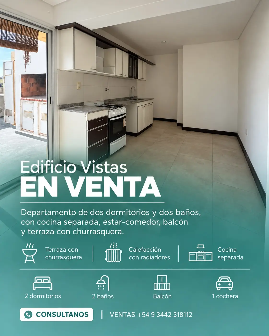 Departamento de 2 dormitorios en venta en Concepción del Uruguay — foto 2